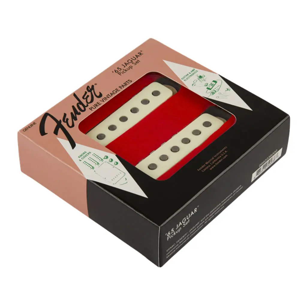 Fender - Pure Vintage '65 Jaguar® Pickup Set, Vintage White, (2) 2