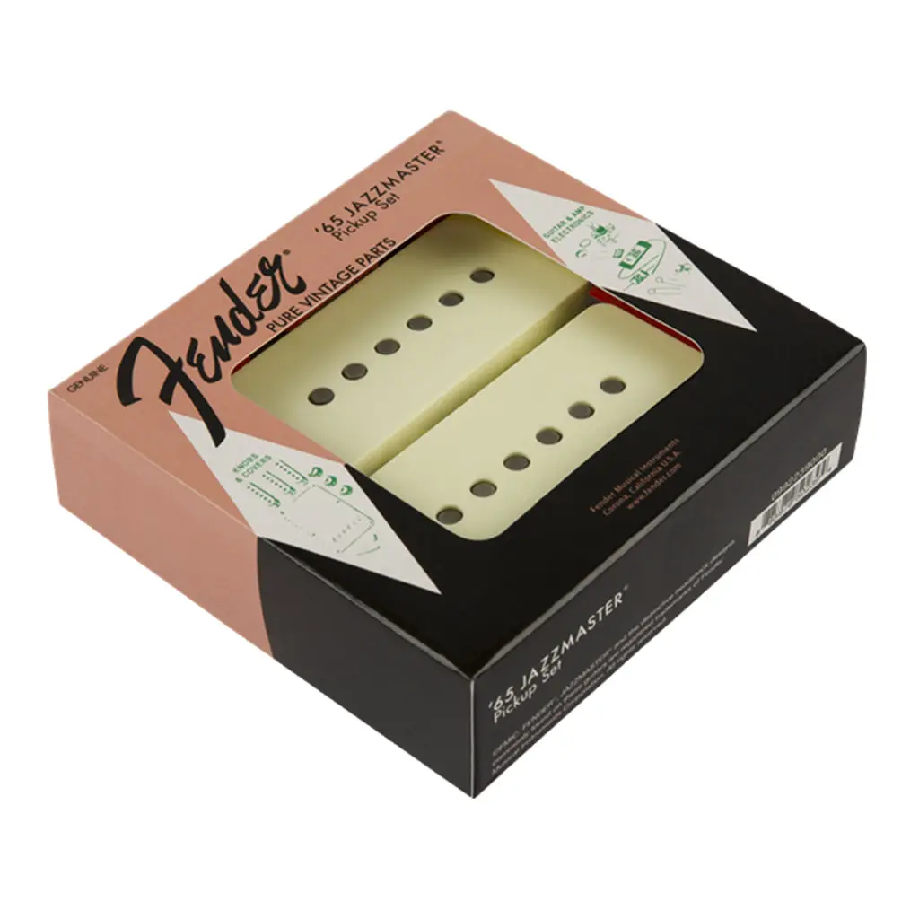 Fender Pure Vintage '65 Jazzmaster® Pickup Set, Vintage White (2) 2