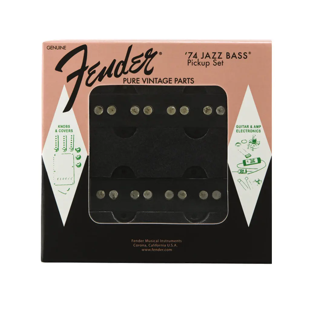 Fender Pure Vintage '74 Jazz Bass® Pickup Set, Black (2) 2