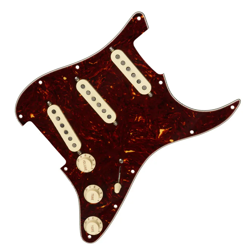 Fender - Pre-Wired Strat Pickguard, Custom Shop Texas Special Sss, Tortoise Shell 11 Hole Pg 1
