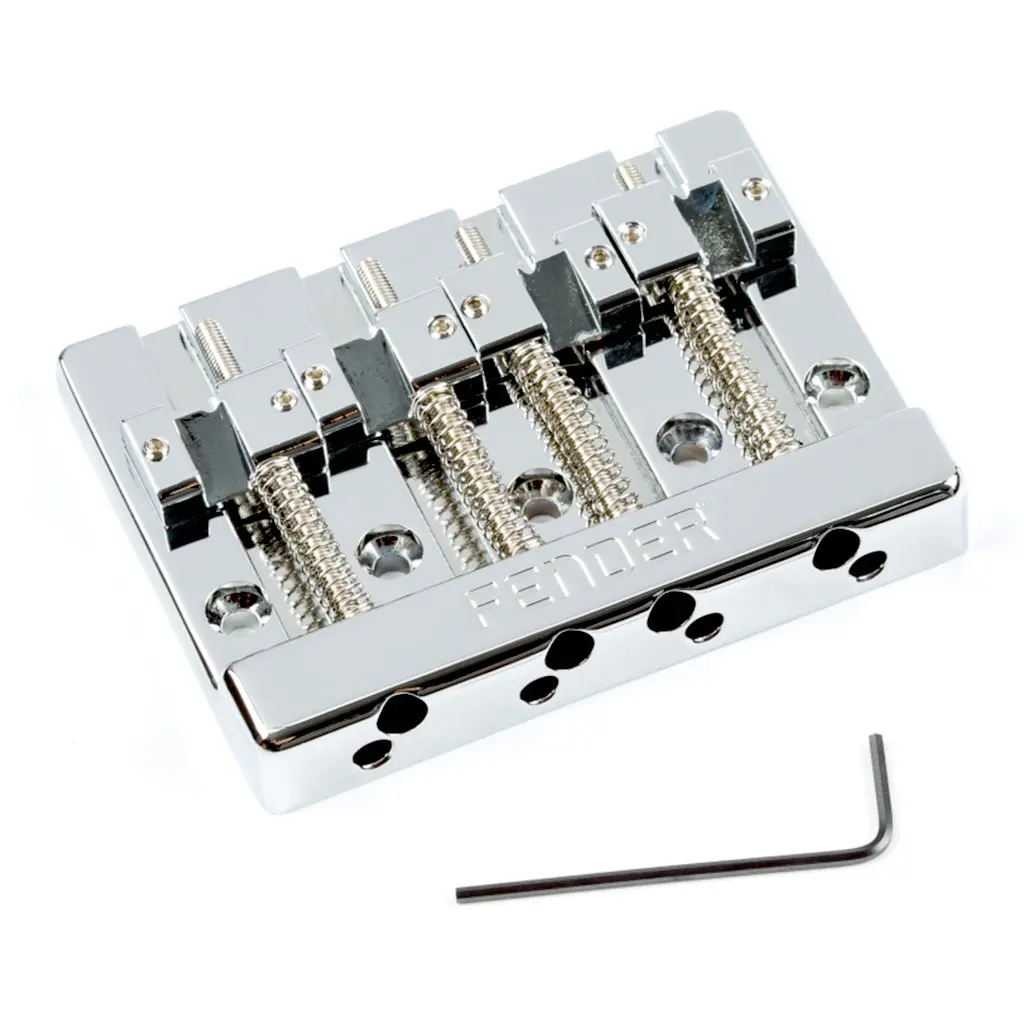 Fender - Himass 4-String Bass Bridge Assembly With Zinc Saddles, Chrome 1