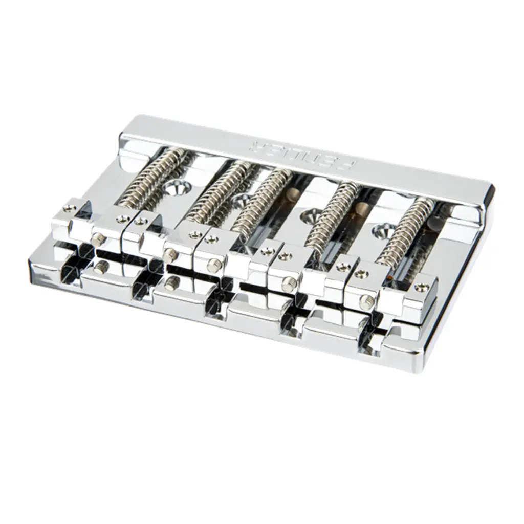 Fender Himass 5 String Bass Wide Bridge Assembly With Zinc Saddles In Chrome 1