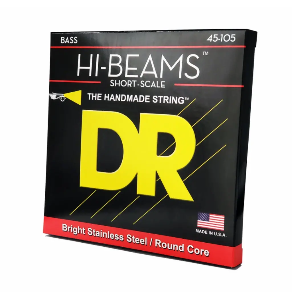 Dr Hi-Beam Stainless Steel Bass Guitar Strings - Medium 45-105 Short Scale 1