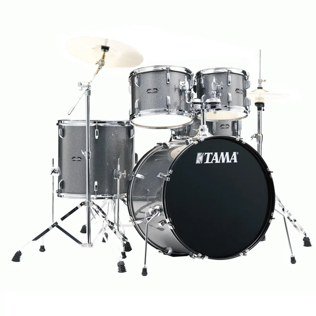 Tama St52h5c Stagestar 5-Piece Complete Kit With 22" Bass Drum - Cosmic Silver Sparkle 1