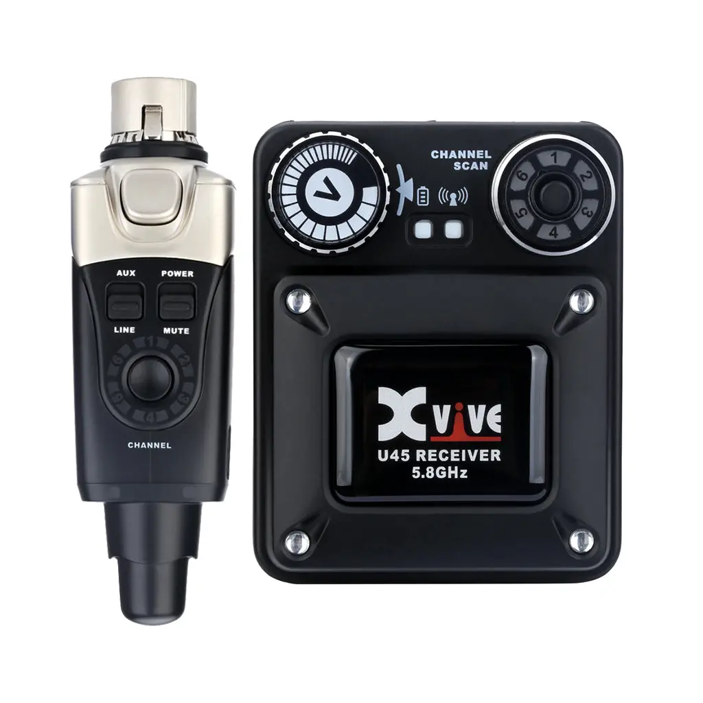 Xvive U45 In-Ear Monitor System 5.8Ghz - Black 1