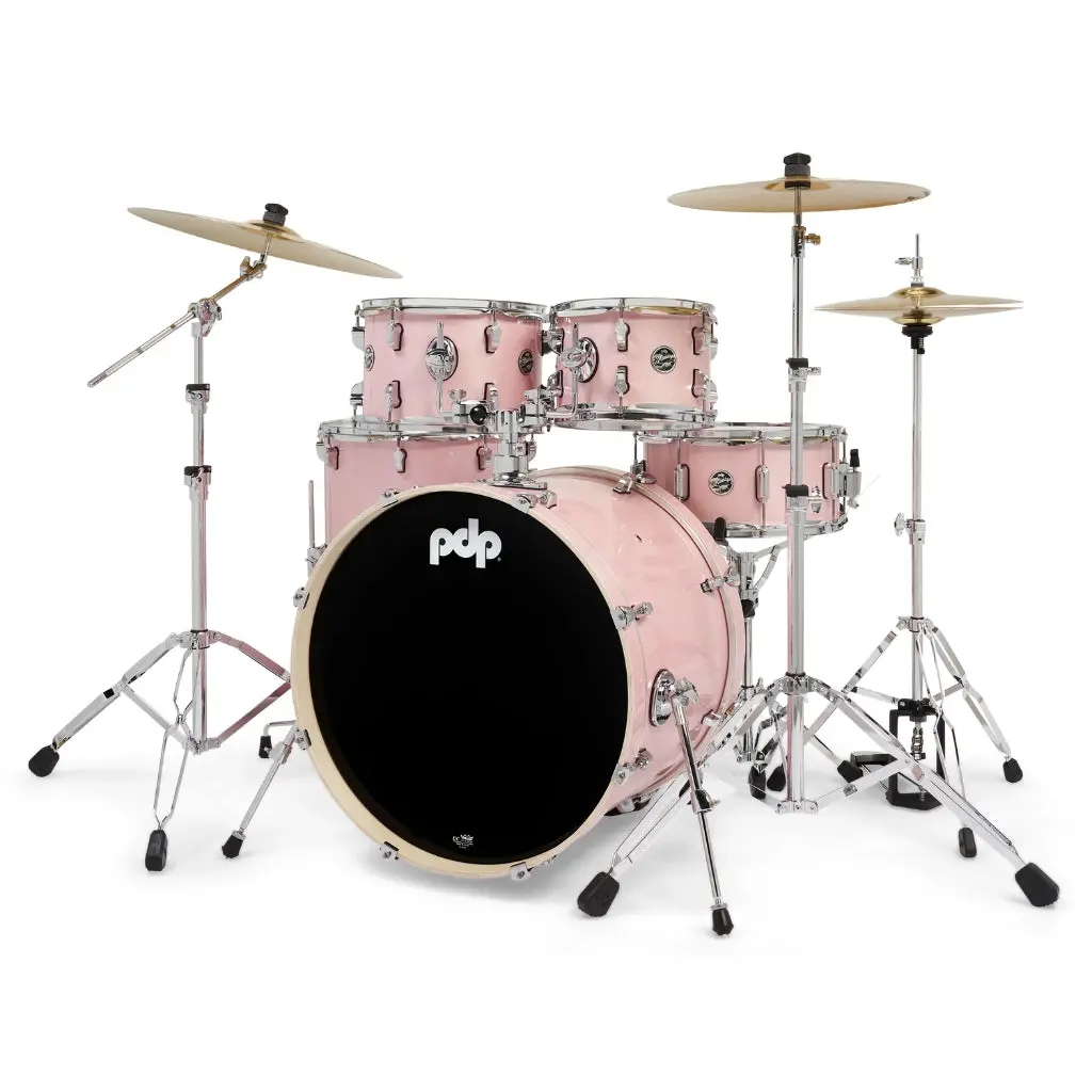 Pdp Mainstage 5-Piece Complete Drum Set With Hardware And Cymbals - Pale Rose 2