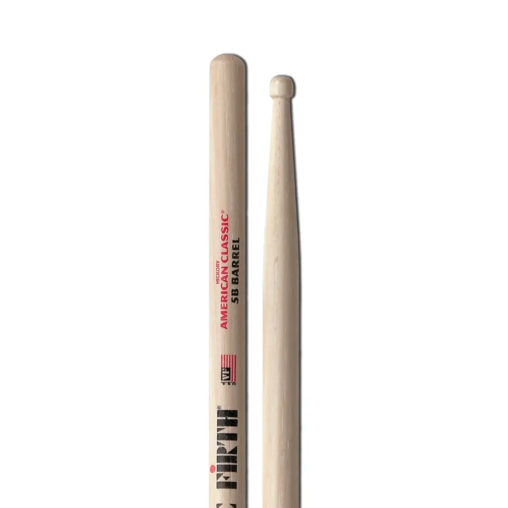 Vic Firth American Classic Drumsticks Barrel Tip - 5B - Barrel Tip 1