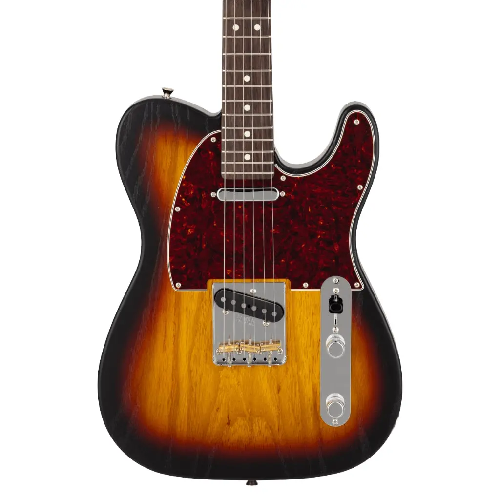 Fender Made In Japan Limited Raw Ash Telecaster - 3 Color Sunburst, Rosewood Fingerboard 1