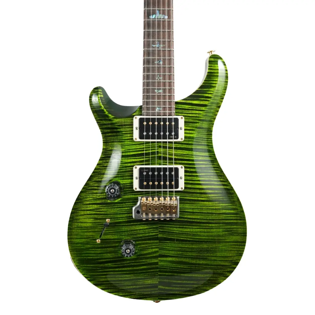 Prs Wood Library Custom 24 Left-Handed 10-Top Electric Guitar - Jade, Flame Top 1