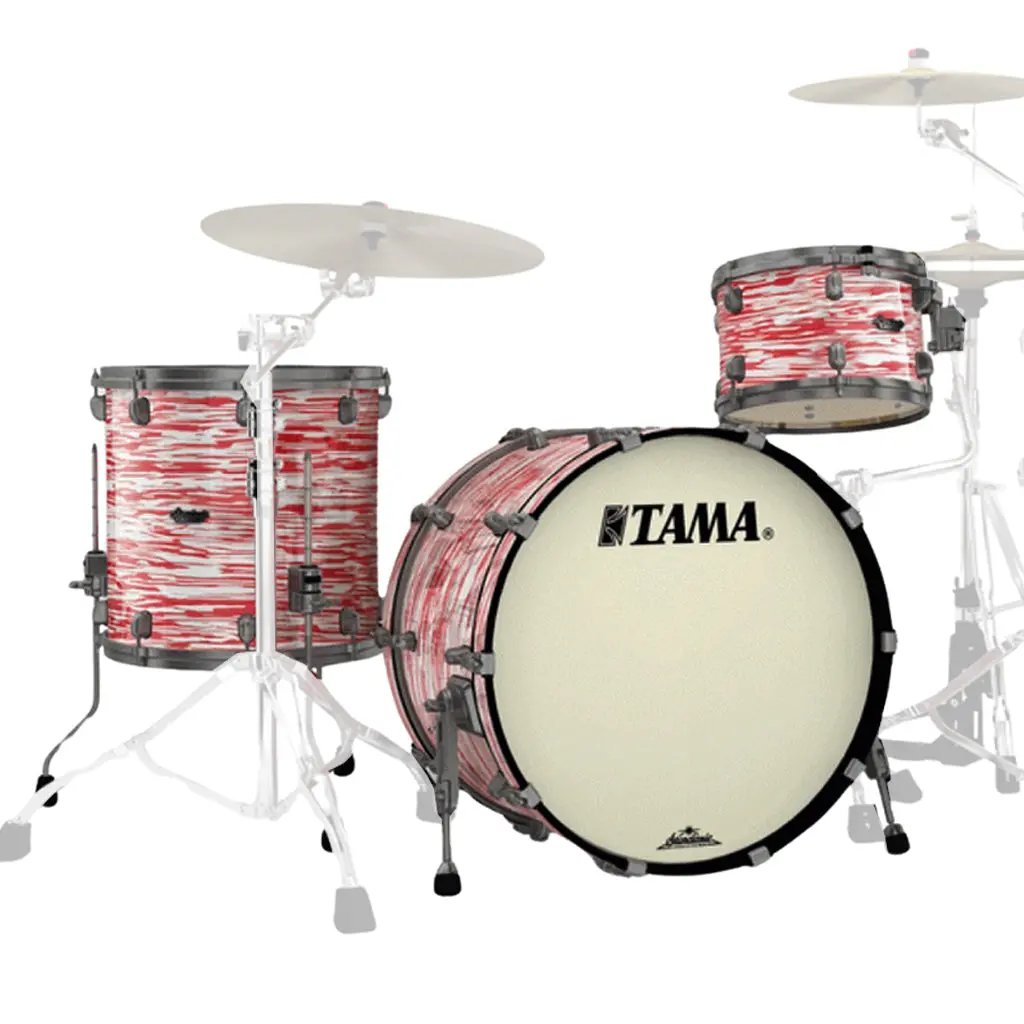 Tama Mr32czs Starclassic Maple 3-Piece Shell Kit - Red And White Oyster 1