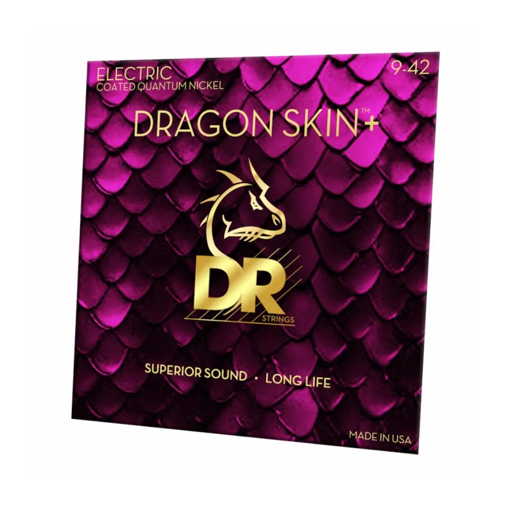 Dr Strings Dragon Skin+ Quantum Nickel Electric Guitar Strings - Light 9-42 1