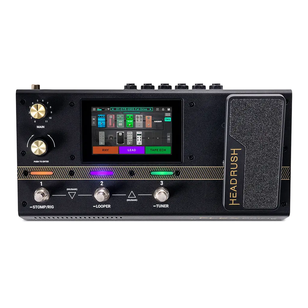 Headrush Flex Prime Compact Fx Pedalboard 4" Touchscreen With Wifi And Bluetooth 1