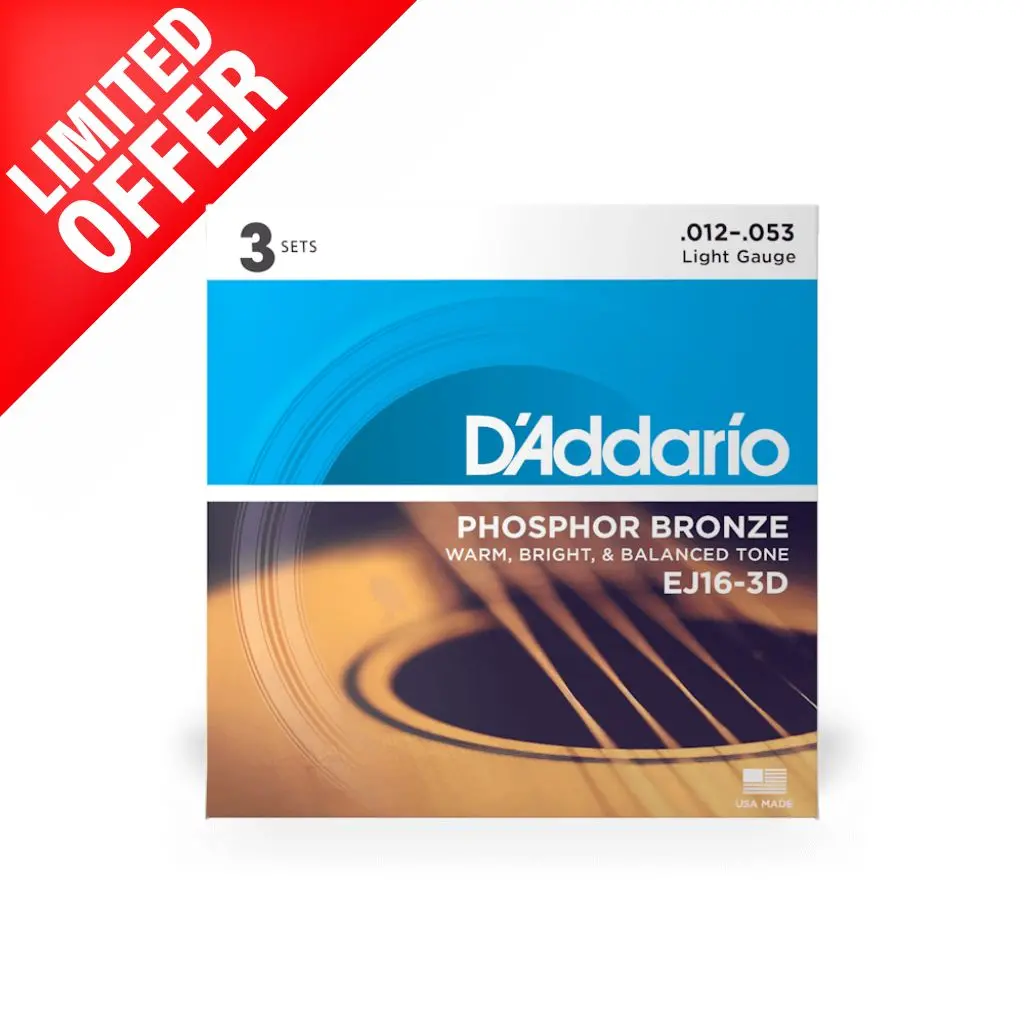 D'addario Ej16-3D Phosphor Bronze 12-53 - 3 Pack 1
