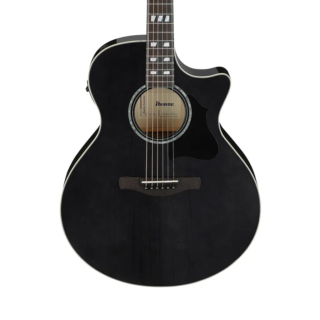 Ibanez Ae170 Acoustic Guitar W/Pickup - Transparent Black High Gloss 1