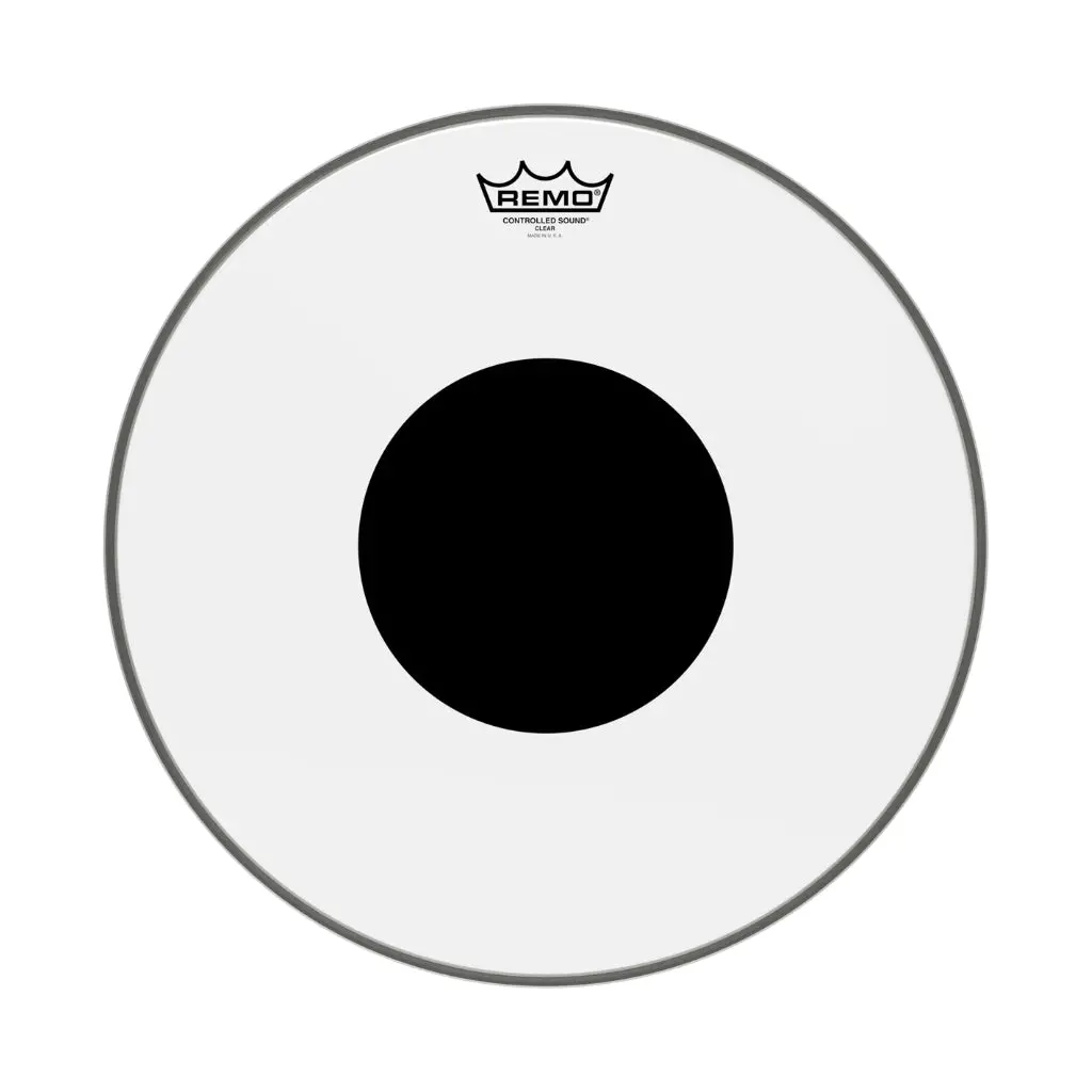 Remo Controlled Sound Clear Drumhead - 15 Inch - With Black Dot 1