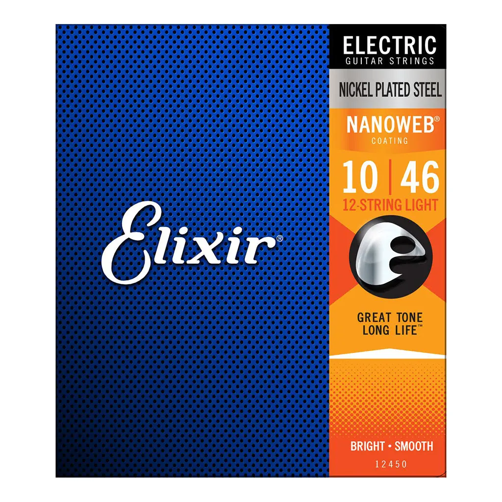 Elixir 12450 - Nanoweb 12 String 10-46 Light Electric Guitar Strings 1
