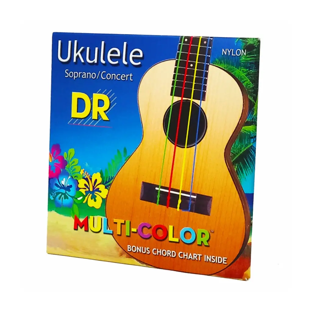 Dr Strings Multi-Color Nylon Ukulele Strings - Soprano/Concert 1