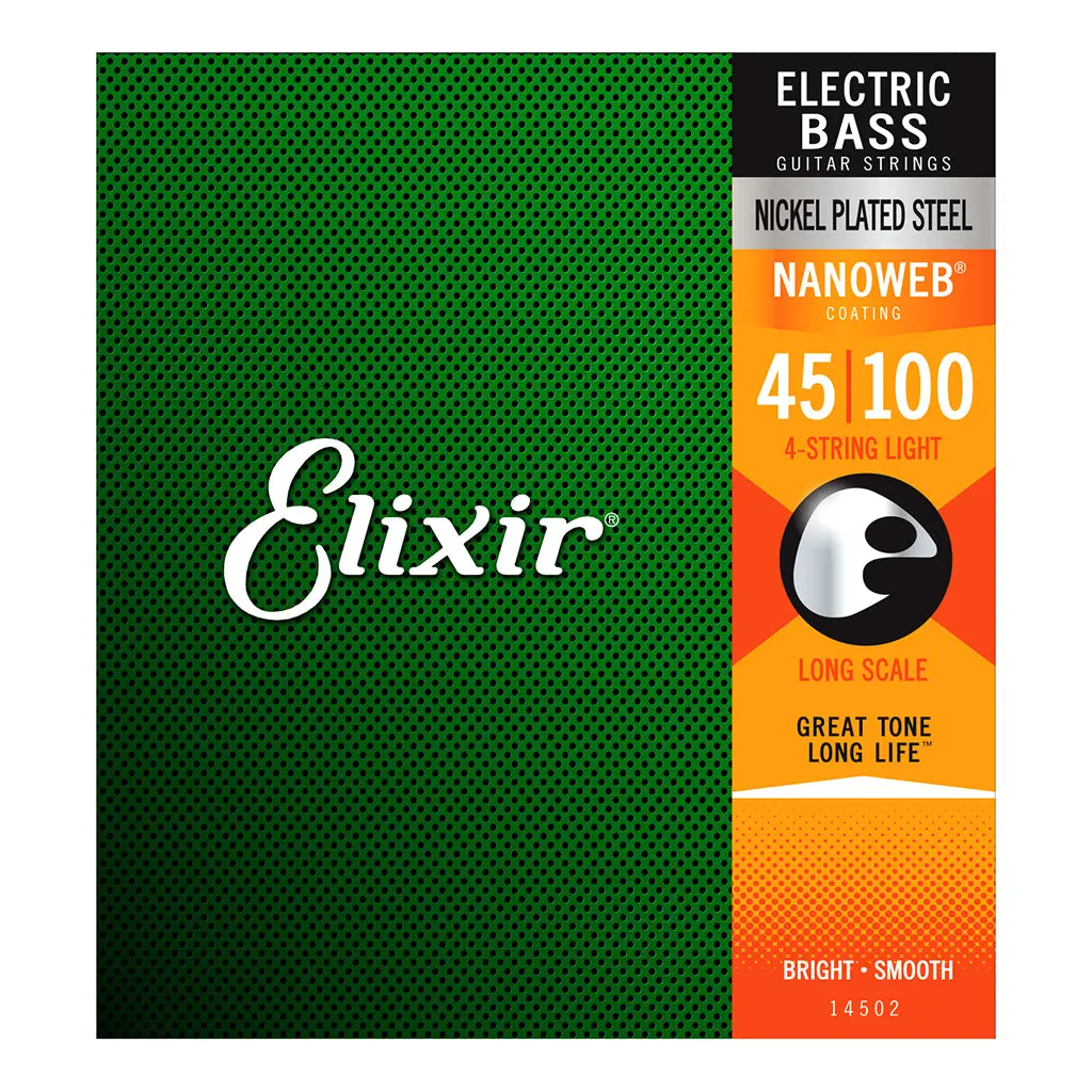 Elixir 14652 - Nanoweb Stainless Steel 45-100 Bass Guitar Strings 1