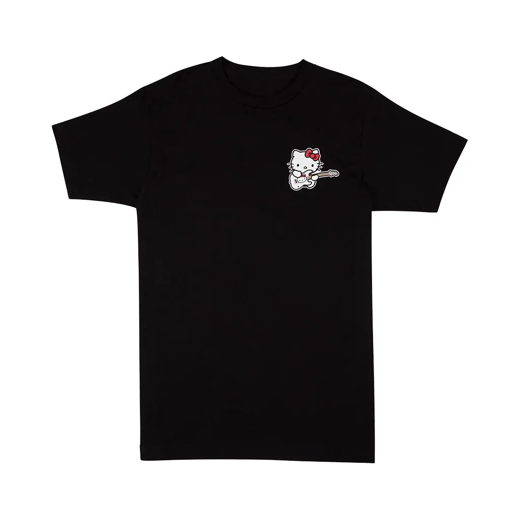 Fender X Hello Kitty Small Hit Logo Front Graphic Tee Black - Large 1