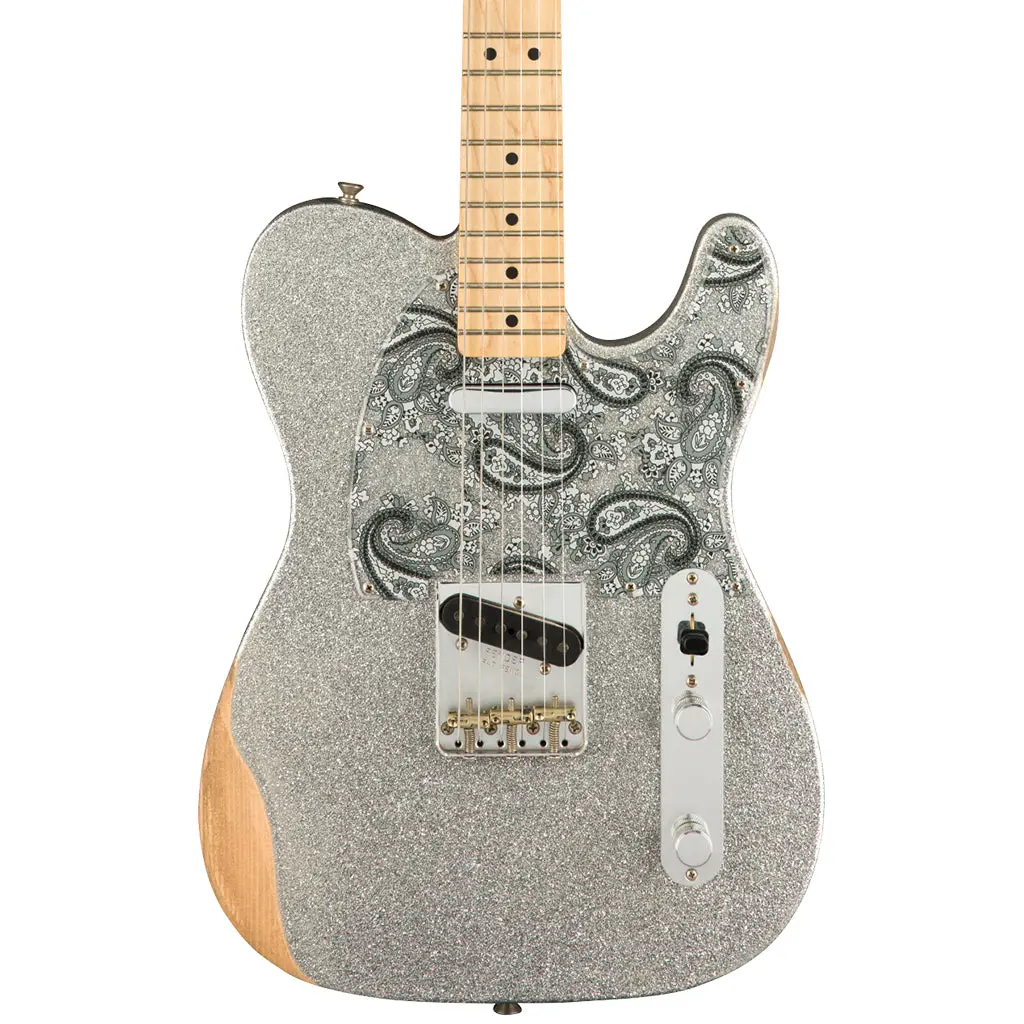 Fender - Brad Paisley Road Worn Telecaster®, Maple Fingerboard, Silver Sparkle 1