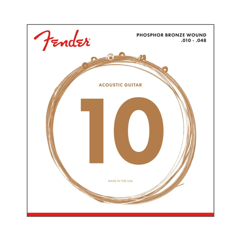 Fender 60Xl Phosphor Bronze Acoustic Guitar Strings - .010-.048 Extra Light 1