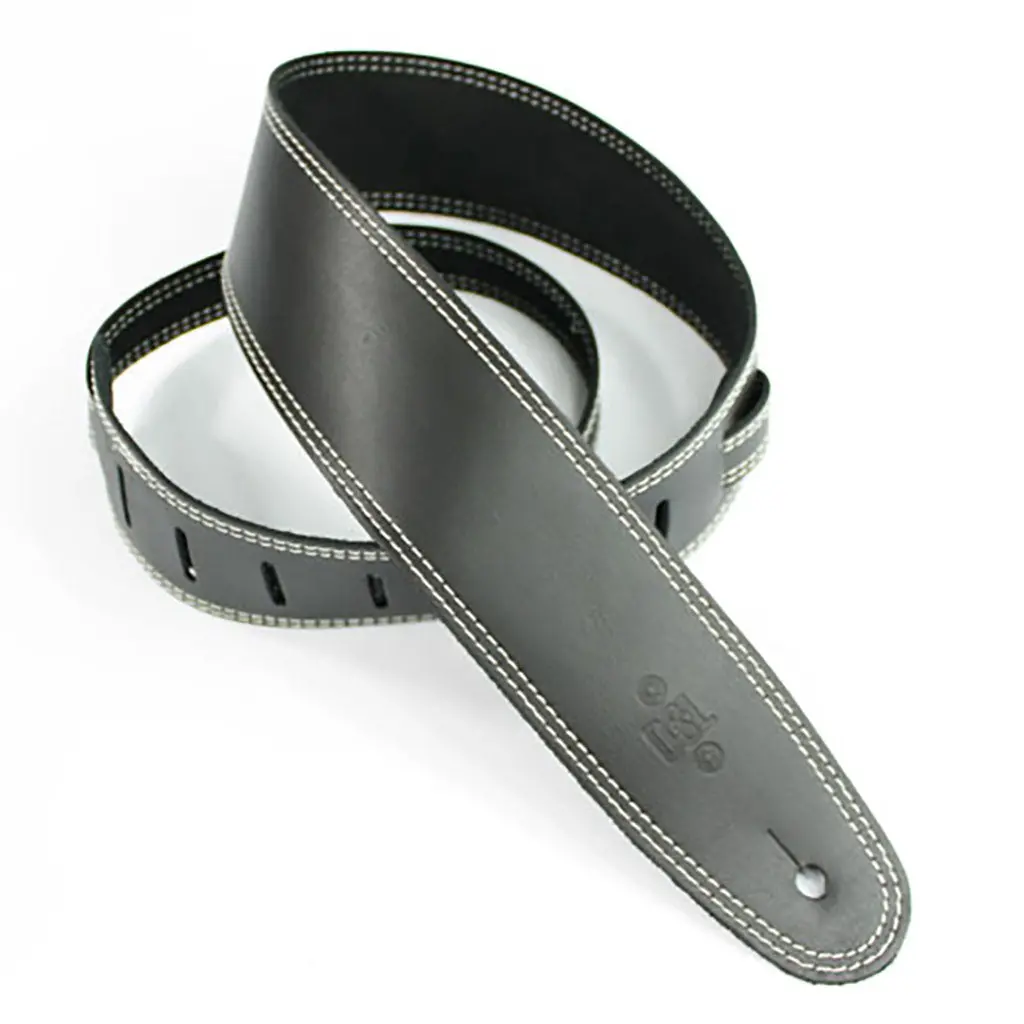 Dsl Sge25-15-3 Strap 2.5" Single Ply Black With Beige Stitch 1