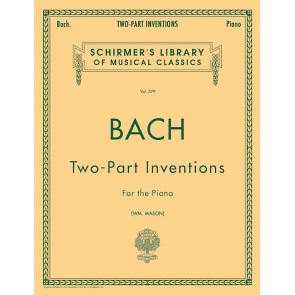 Schirmer's Library Js Bach 15 Two-Part Inventions 1