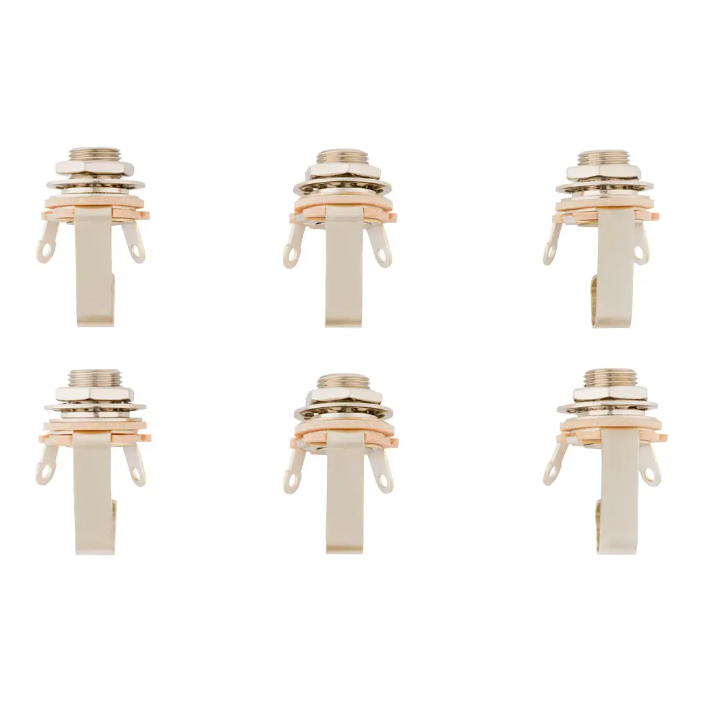 Fender 1/4" 2-Conductor Guitar Output Jack - 6 Pack 1