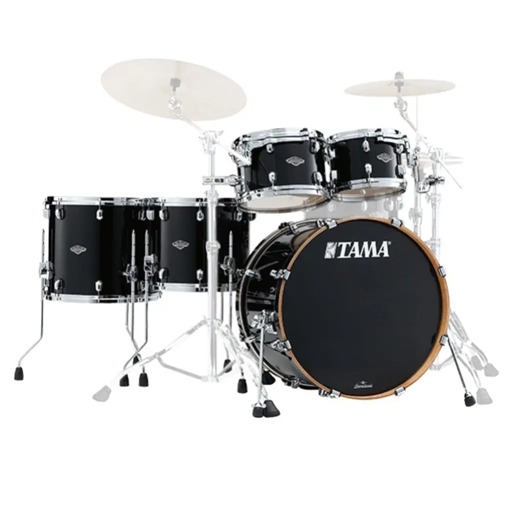 Tama Starclassic Walnut/Birch 5-Piece Shell Pack With 22" Bass Drum - Piano Black (No Hardware Included) 1