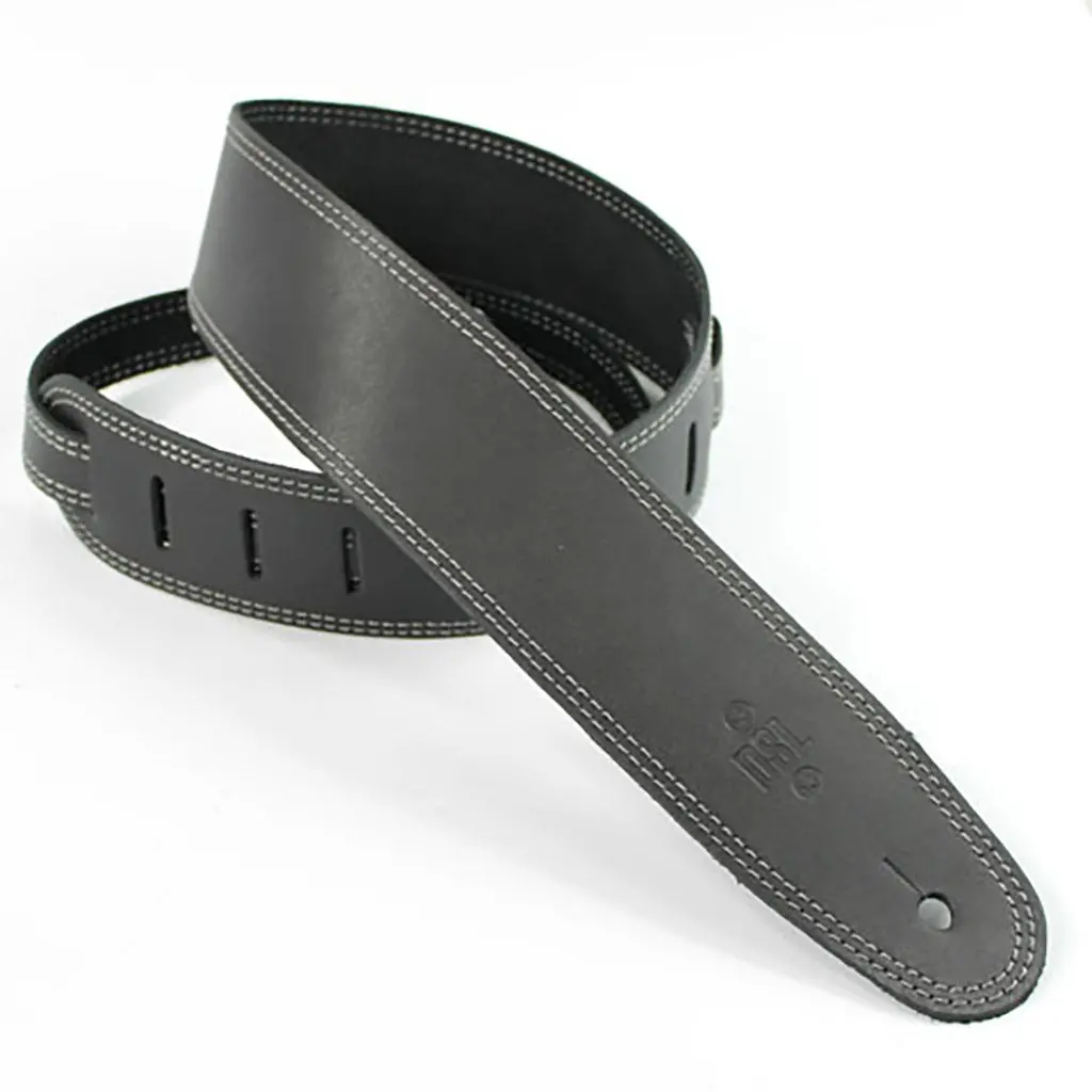 Dsl Sge25-15-4 Strap 2.5" Single Ply Black With Grey Stitch 1