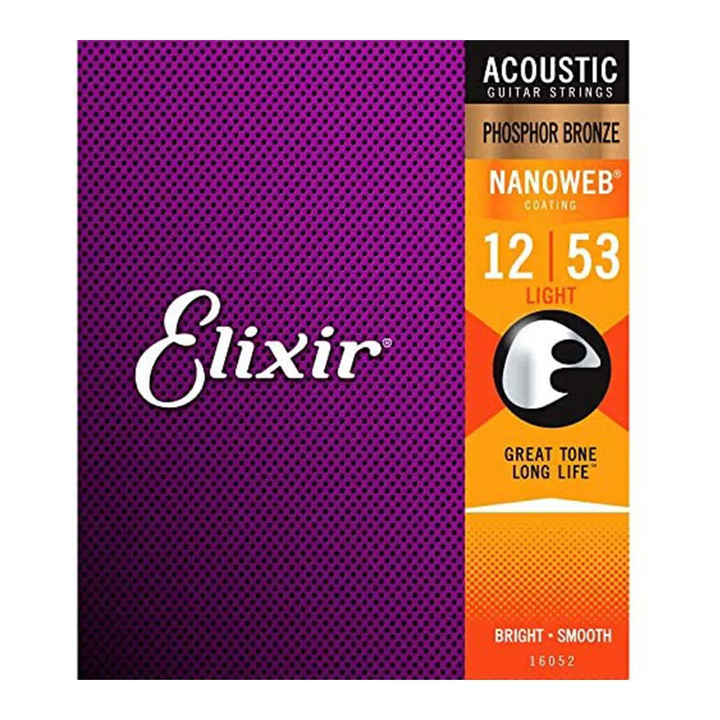 Elixir 16052 Nanoweb Phosphor Bronze Light 12-53 1