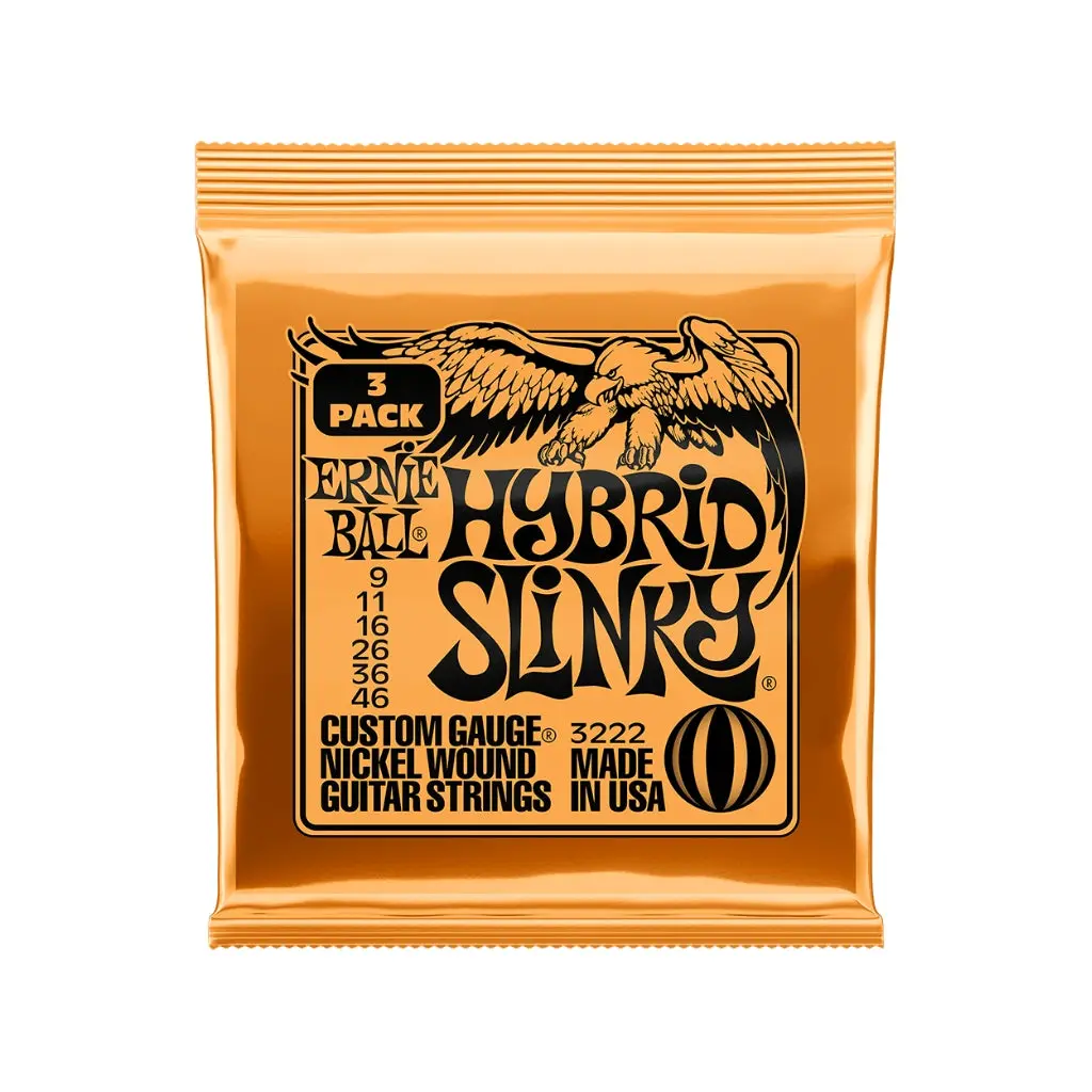 Ernie Ball Hybrid Slinky Nickel Wound 9-46 Electric Guitar Strings - 3 Pack 1