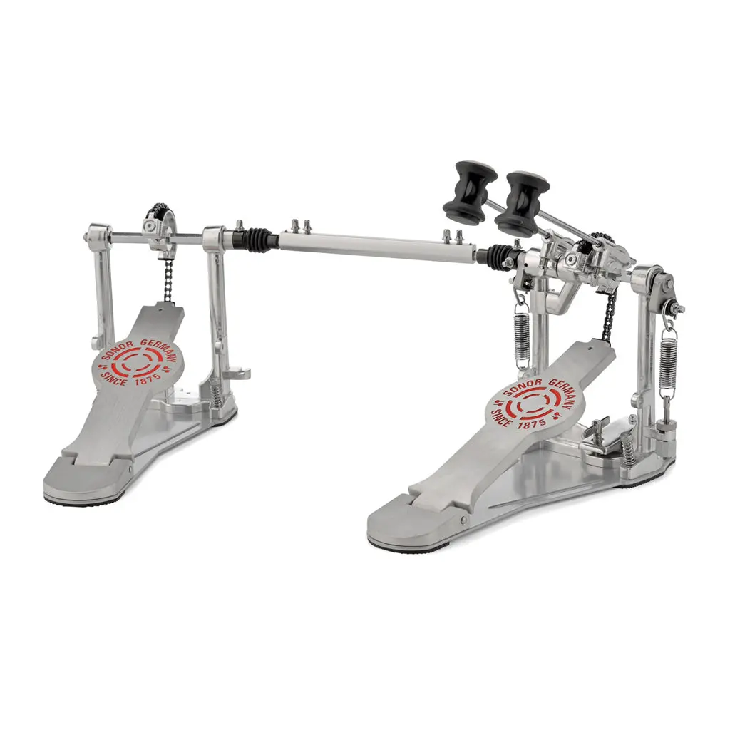 Sonor 2000 Series Double Pedal - Silver Lacquer Coating 1