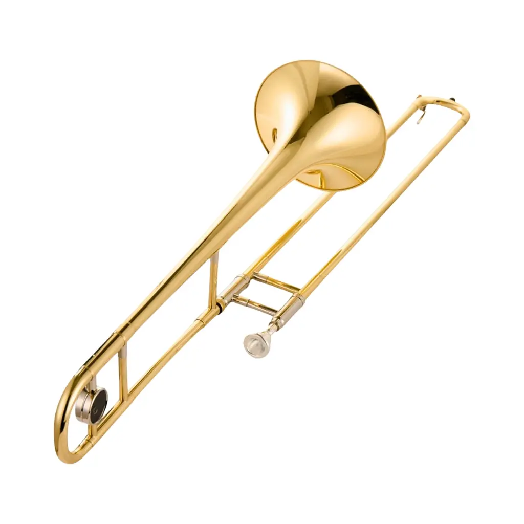 Knight Sbsl700l Tenor Trombone - Gold Lacquer With Brass Slide 1