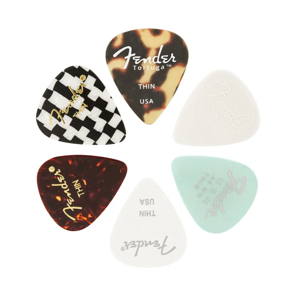 Fender 351 Material Medley Picks - Thin (6) 1