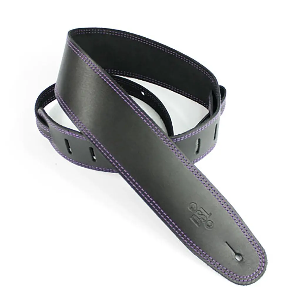 Dsl Sge25-15-9 Strap 2.5" Single Ply Black With Purple Stitch 1