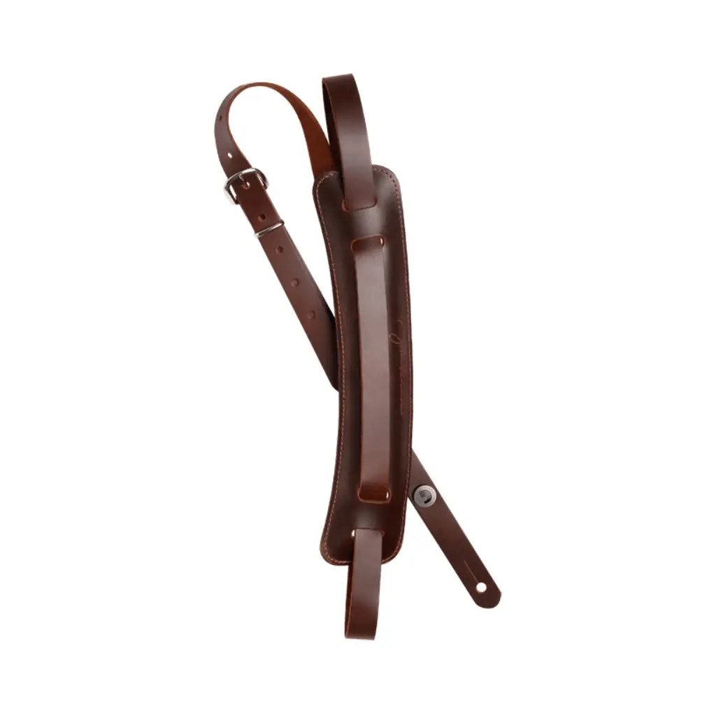 D'addario John Lennon Signature Strap - Brown Leather W/Pad 1