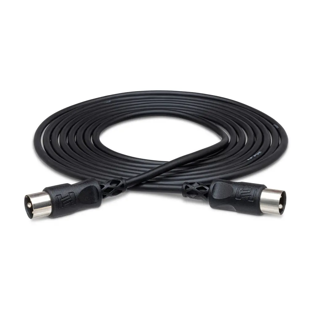 Hosa Technology 5-Pin Din To Same Midi Cable 10Ft Black 1