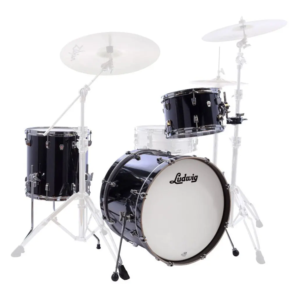 Ludwig Neusonic 20" 3 Piece Shell Pack - Black Cortex 1