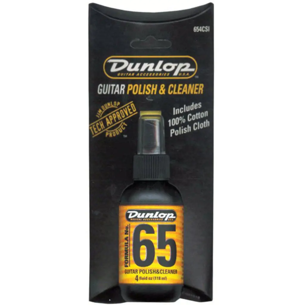 Dunlop 65 Guitar Polish/Cleaner - 118Ml + Cleaning & Polishing Cloth 1
