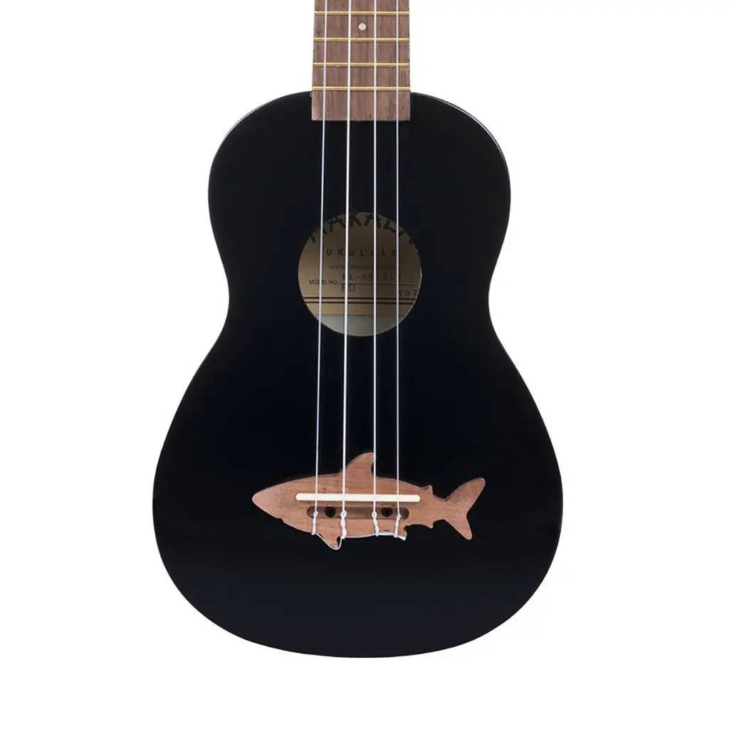 Makala Soprano Ukulele Shark Bridge - Black Tip 1