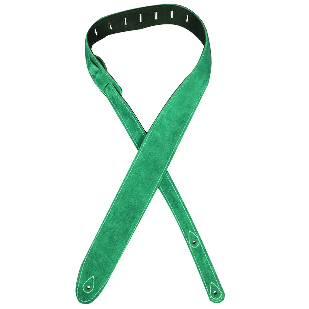 Colonial Leather - Double Suede Guitar Strap - Jade 1