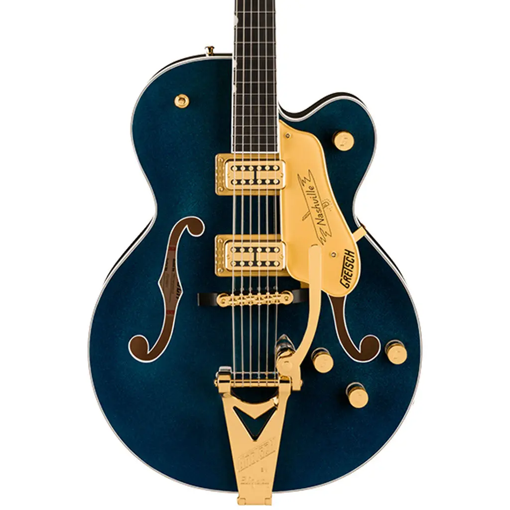 Gretsch Nashville Hollow Body Ebony Fingerboard With String Thru Bigsby And Gold Hardware - Midnight Sapphire 1