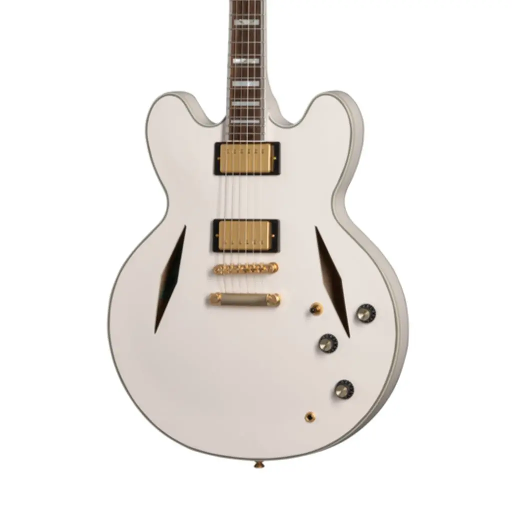 Epiphone Emily Wolfe "White Wolfe" Sheraton Semi-Hollow Electric Guitar - Aged Bone White 2