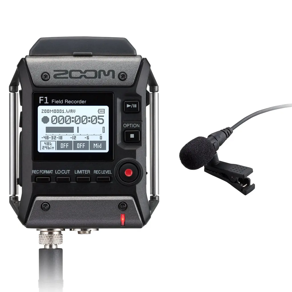 Zoom F1-Lp Field Recorder - Lavier Mic Pack 1
