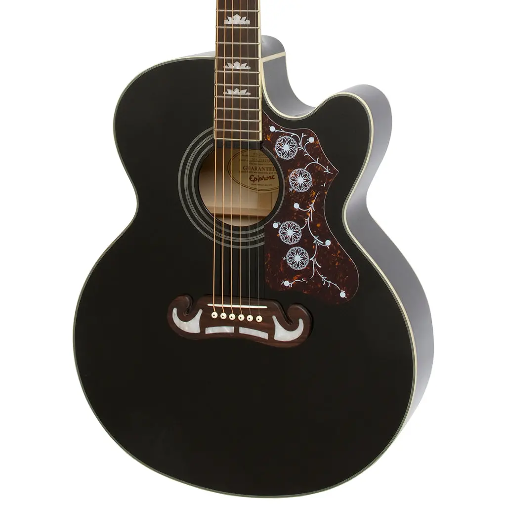 Epiphone J-200 Ec Studio Acoustic Guitar - Black 1
