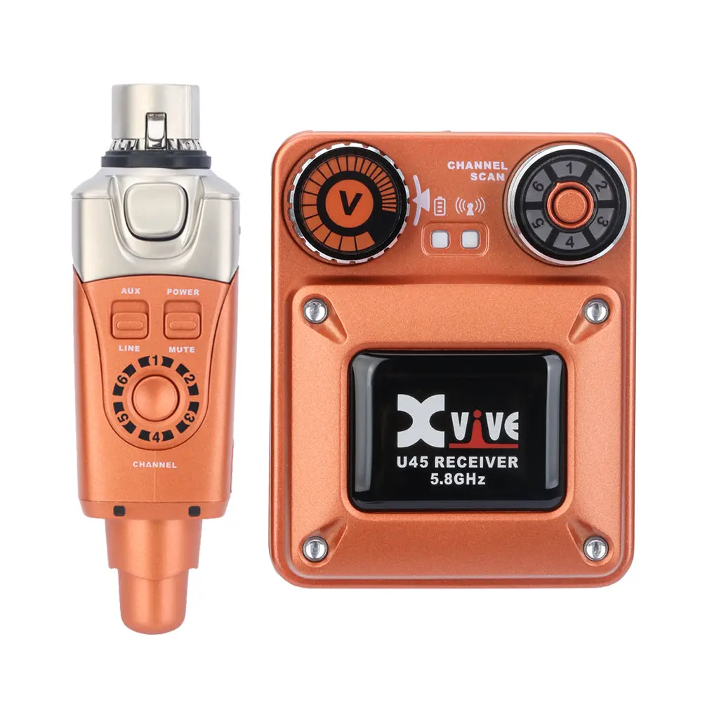 Xvive U45 In-Ear Monitor System 5.8Ghz - Orange 1