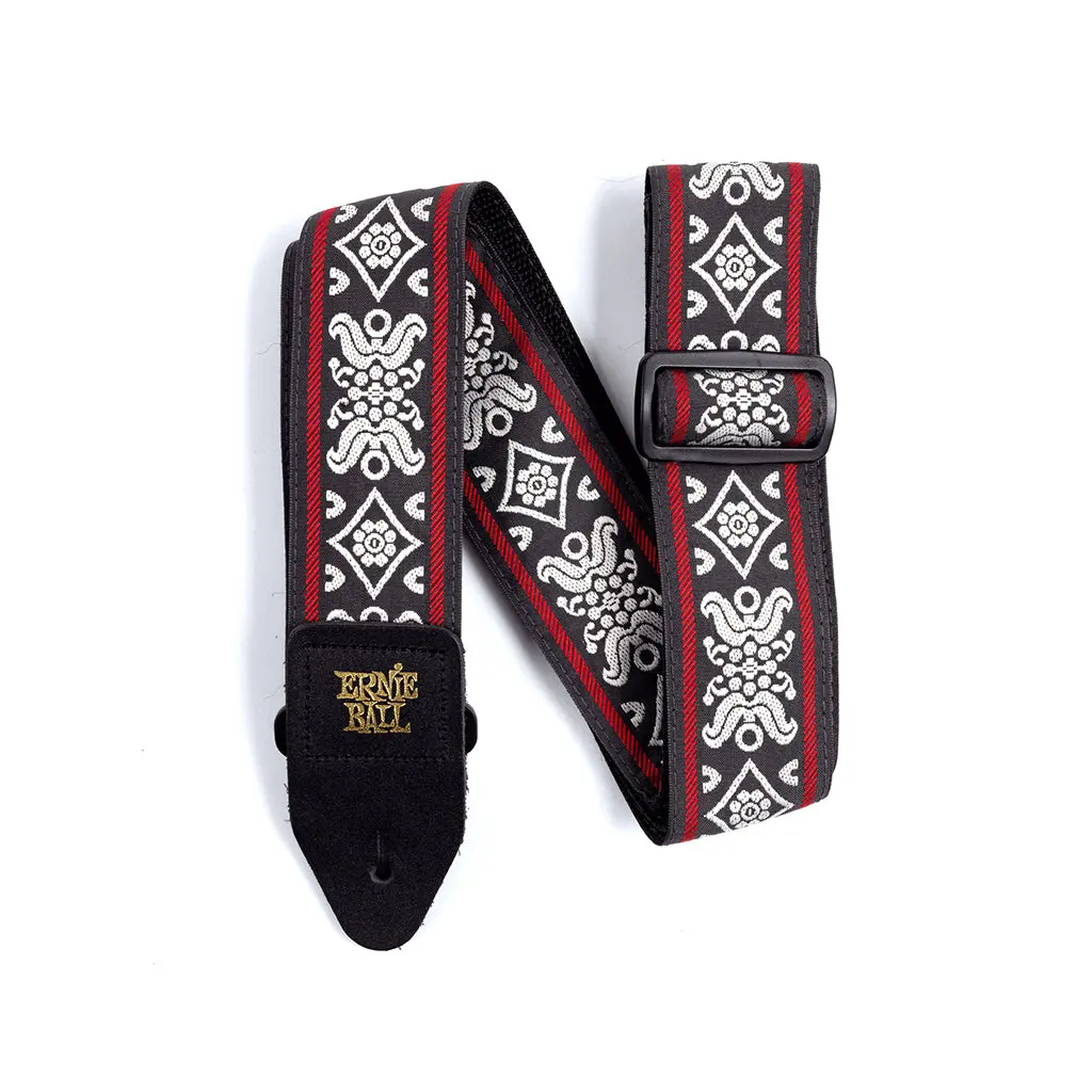 Ernie Ball Jacquard Strap - Blackjack Red 1