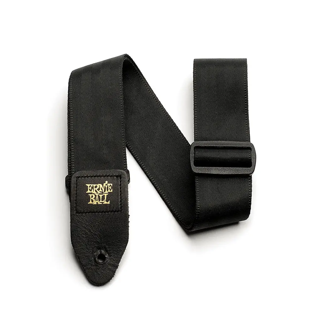 Ernie Ball 2 Inch Seatbelt Webbing Strap, Black 1