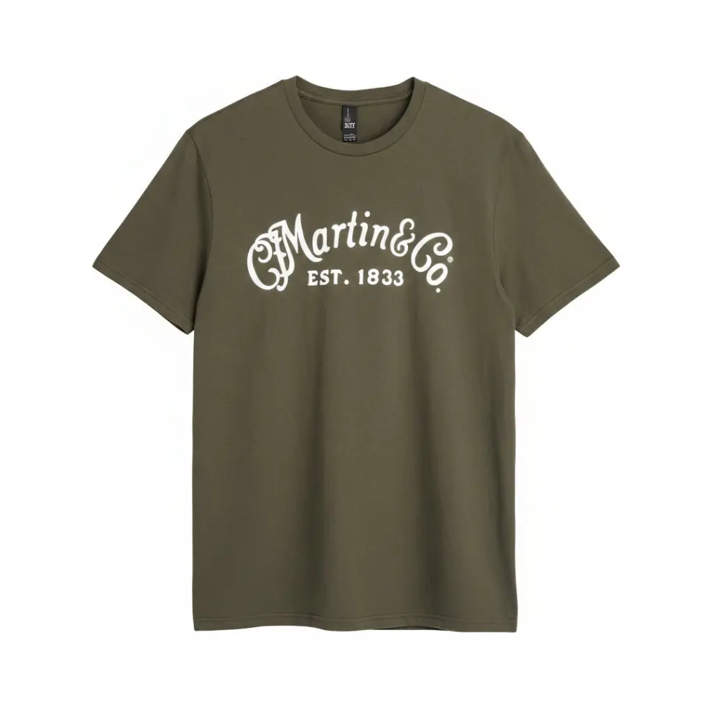 Martin Cfm Logo Tee - Olive Green, Large 1
